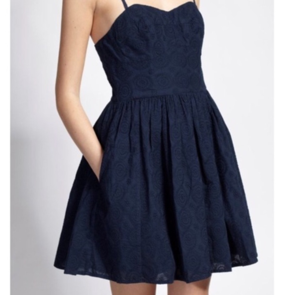 Jack Wills Navy Blue Strapless Dress
